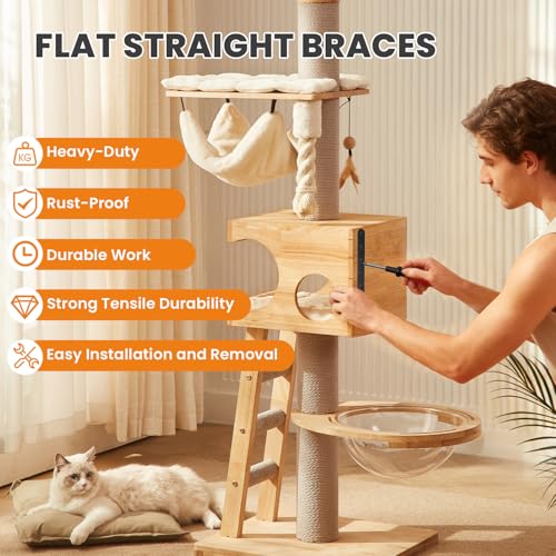 Alise Flat Bracket ,6-1/5in Black Mending Plate Flat Brace for Wood Shelves - color: Black, size: 6-1/5 Inch