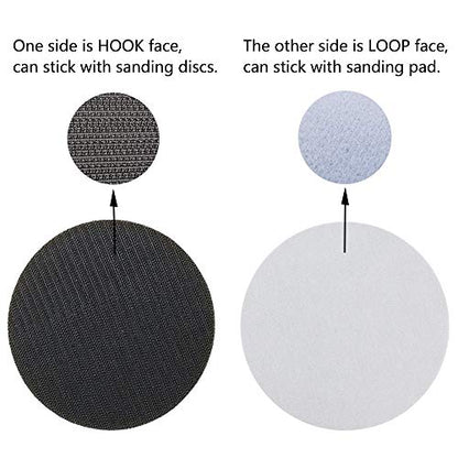 5 Pack 5 Inch Soft Density Interface Pads Hook and Loop 5" Sponge Cushion Buffer Backing Pad (Set of 5) - size: 5 inches