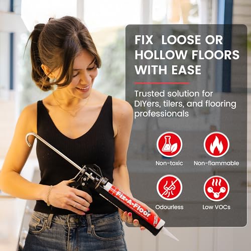 The Original Fix-A-Floor Loose Tile Repair Adhesive - Tile, Porcelain, Ceramic, Marble, Stone & Wood Floor Repair Adhesive - 1 Gallon Jug