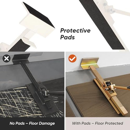 Hardwood Flooring Jacks 2PCS with Scratch-Resistant Felt Pads
