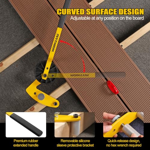WORKEASE Deck Board Straightening Tool, 9pcs Lever Deck Tool Set