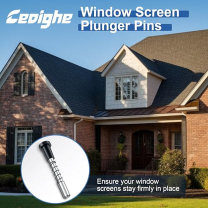 8 Pack Window Screen Plunger Latches with Caps Black - color: Black