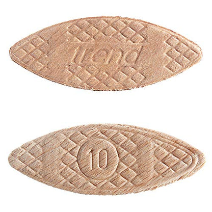 Trend 100pcs Beechwood Joining Biscuits (No. 10) for Woodworking, Joinery, and Furniture Framing, BSC/10/100 - size: 10, style: 100 Pack