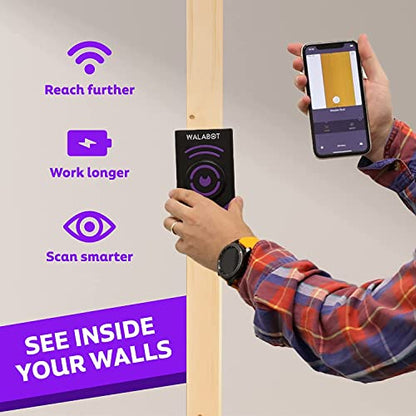 Walabot DIY 2 – Visual Stud Finder & Wall Scanner for Drywall. Detects Wood & Metal Studs, Plastic & Metal Pipes, Live & Non-Live Wires