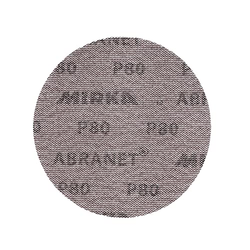 Mirka Abranet 6 Inch 80 Grit Mesh Sanding Discs, Hook and Loop, 10 Pack - size: 80