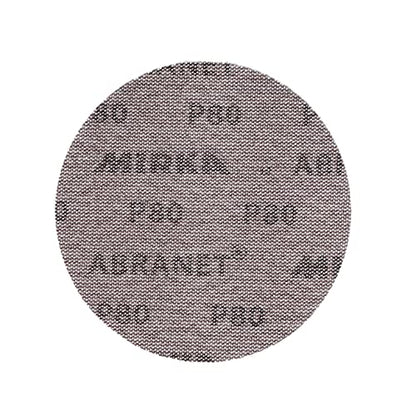 Mirka Abranet 6 Inch 80 Grit Mesh Sanding Discs, Hook and Loop, 10 Pack - size: 80
