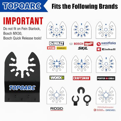 TOPOPARC 10PCS Oscillating Saw Blades Japanese Teeth Fit Dewalt Milwaukee