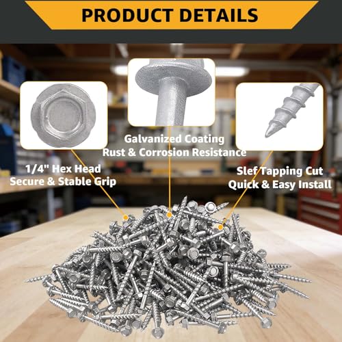 Joist Hanger Screws #9 x 1-1/2" Compatible with SD Connector Screws 400PCS - size: 400PCS