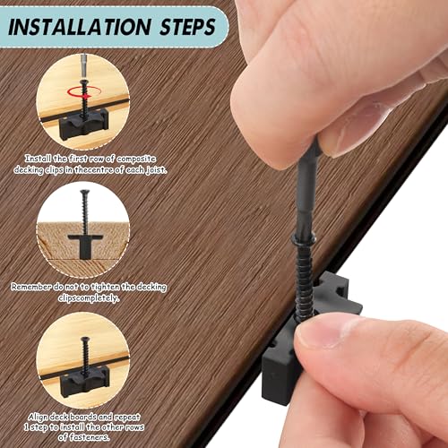 600PCS Hidden Deck Fasteners for Composite Decking Boards