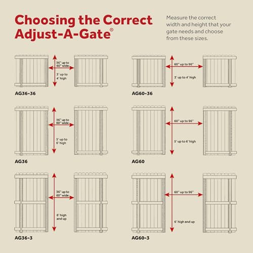 Adjust-A-Gate Wide Gate Frame Kit, Black, 60-96 in, 47 in Tall, 2-Pack - size: 60"-96" wide openings, 5'-6' high