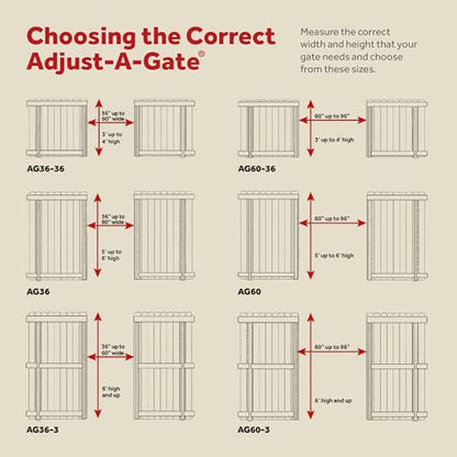 Adjust-A-Gate Wide Gate Frame Kit, Black, 60-96 in, 47 in Tall, 2-Pack - size: 60"-96" wide openings, 5'-6' high
