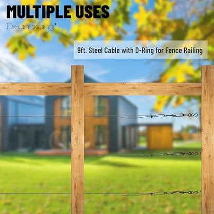 Anti Sag Gate Support Cable Frame Kit for Wooden Fence, Black, 2 Pack - color: Black