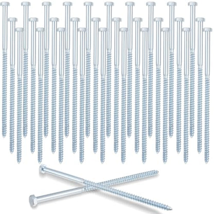 Tandefio (15 Pack) 1/2" x 12" Lag Bolt for Wood Heavy Duty Lag Screws Zinc Plated 1/2 x 12 Inch Hex Head Lags Bolts Galvanized Partial Thread Bright Finish Outdoor Camping Trip to Hold Down Tent - size: 1/2" x 12"