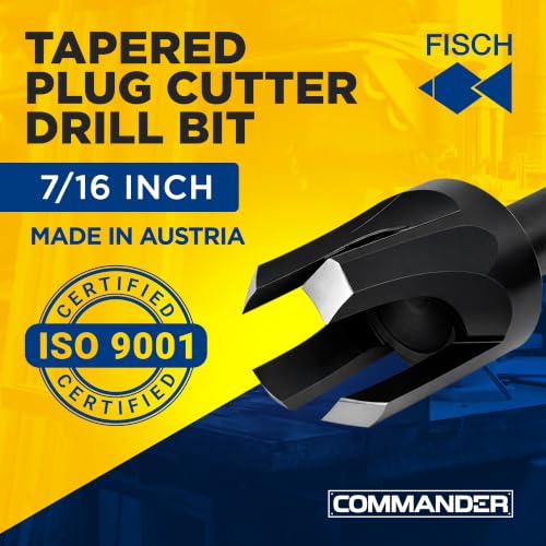 Tapered Plug Cutter Drill Bit - Four Flute Woodworking Tool Steel 5/8 Inch - size: 5/8-Inch