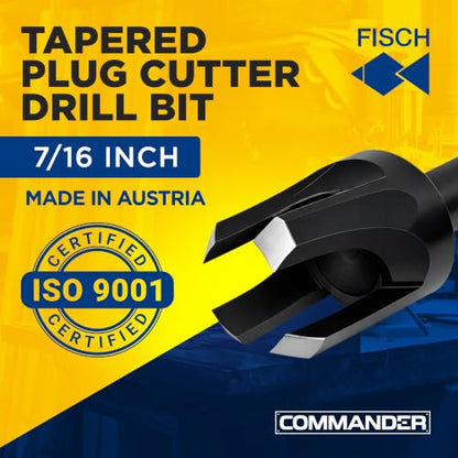 Tapered Plug Cutter Drill Bit - Four Flute Woodworking Tool Steel 5/8 Inch - size: 5/8-Inch