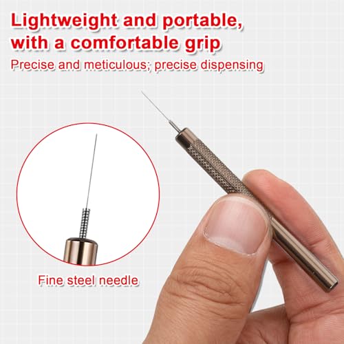 3-Piece Glue Applicator Metal Applicator Needles for Adhesive Dispensing Miniature Tools Stainless Steel Professional Pin Needle Detail Tool Model Building Tools for Ceramic Polymer Clay Sculpture