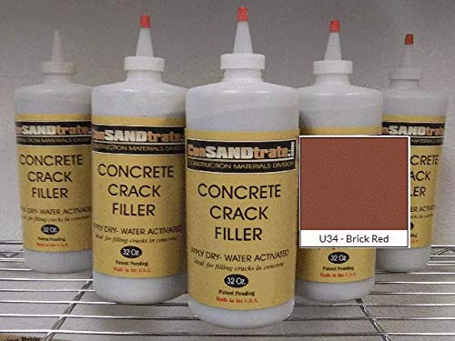 Stained Concrete Crack Filler - Brick RED - 3 lb. (Single Bottle).