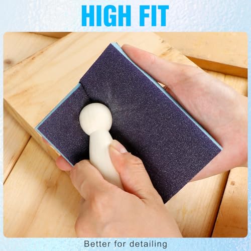 12 Pack Sanding Sponge, Washable and Reusable Sanding Blocks 400 Grit Wet Dry Sand Paper for Wood Drywall Metal Furniture - size: 400 Grits