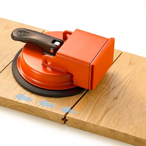 Floor Gap Fixer Tool with Enhanced Vacuum Suction Cup for Vinyl Plank (LVP), Laminate, Hardwood & Tile Flooring, Industrial Steel, Heavy Duty Floor Fix Plank Grabber for Repair Gaps (Tool Only)