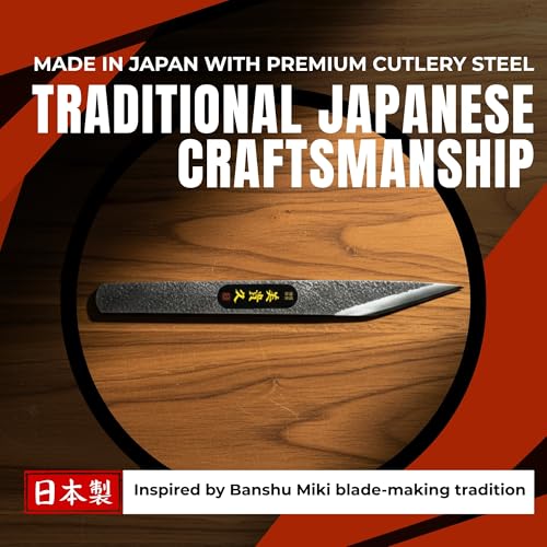 Mikihisa Kiridashi Knife 18mm Blade Width (0.7") - Traditional Japanese High-Carbon Steel Craft Knife for Woodworking, Marking, Carving & Detail Work, Made in Japan - forest Originals