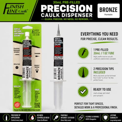 30mL Pre-Filled Precision Caulk Applicator Bronze 1-Pack - color: Dark Brown / Bronze