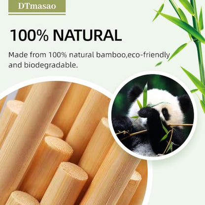 Dtmasao 100 PCS Dowel Rods Wood Sticks Wooden Dowel Rods - 1/2 x 17.5 Inch Unfinished Bamboo Sticks - for Crafts and DIYers - size: 1/2 x 17 1/2 Inch