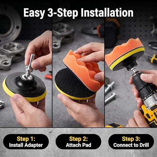 4 Inch Buffing Polishing Pads, 10 Pcs Drill Polishing Kit
