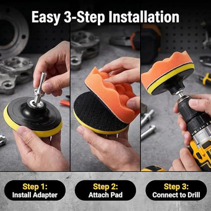 4 Inch Buffing Polishing Pads, 10 Pcs Drill Polishing Kit