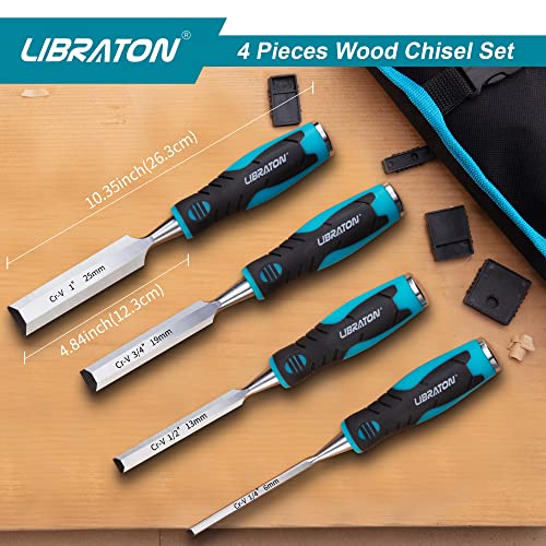 LIBRATON Chisel Set, Wood Chisel Set, Wood Chisel Tool Set for Woodworking