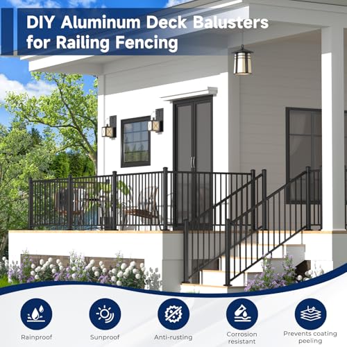 Egadis 2.56 in x 2.56 in x 45 in Aluminum Railing Post with Screws - color: The 45in Post - 1Pack