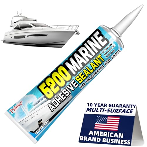 5200 Marine Sealant Adhesive Fast Cure 3oz – Permanent Waterproof Bond for Boats, RVs, Decks & Pool Tile, UV Resistant Above & Below Waterline - color: 1Pack White