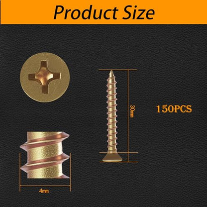 M4×30mm Phillips Countersunk Wood Screws,1022A Color Zinc - size: M4×30mm（150pcs）