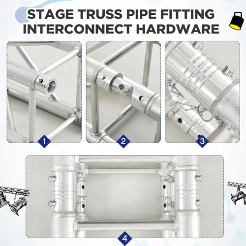 Blulu 8 Pack Double Ended Conical Coupler with Clips Pin Fit F34 F33 Pipe