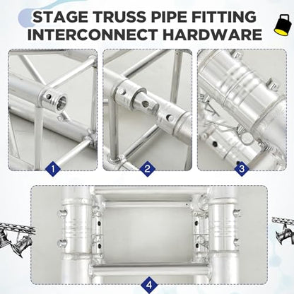 Blulu 8 Pack Double Ended Conical Coupler with Clips Pin Fit F34 F33 Pipe