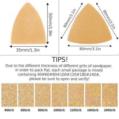268Pcs Oscillating Multitool Sanding Pads Quick Release Sand Paper Kit
