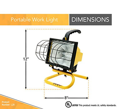 Woods 500 Watt Portable Work Light; Yellow