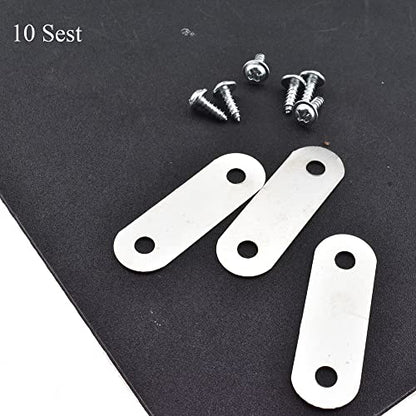 Flat Depth Hanger icture Frame Canvas Z Clips Spring Retaining Clips DIY Picture Framing Tools 48mm Length with Screws 10Sets Silver - size: Flat-10pcs