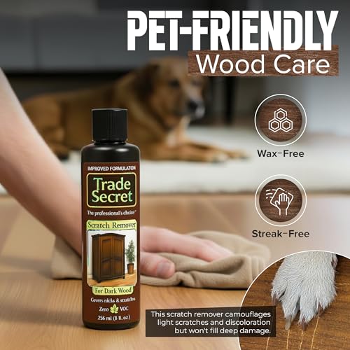 Trade Secret Dark Wood Scratch Remover for Furniture and Floors, 8 oz - color: Dark Wood Tones