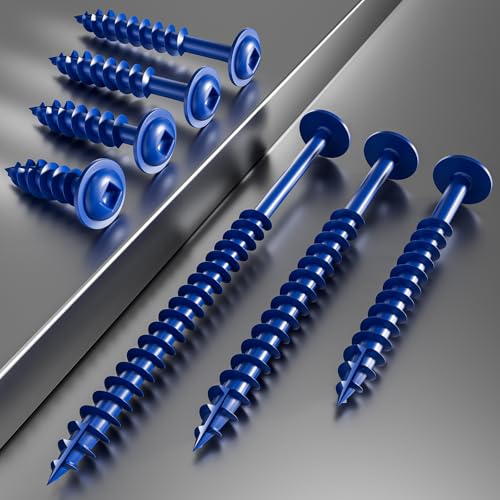 Wensilon Pocket Hole Screws, #8 x 1, Square Drive, Blue, 5lbs 1049pcs - color: Blue, size: 8*1"