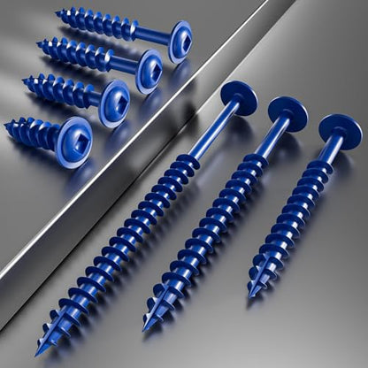 Wensilon Pocket Hole Screws, #8 x 1, Square Drive, Blue, 5lbs 1049pcs - color: Blue, size: 8*1"