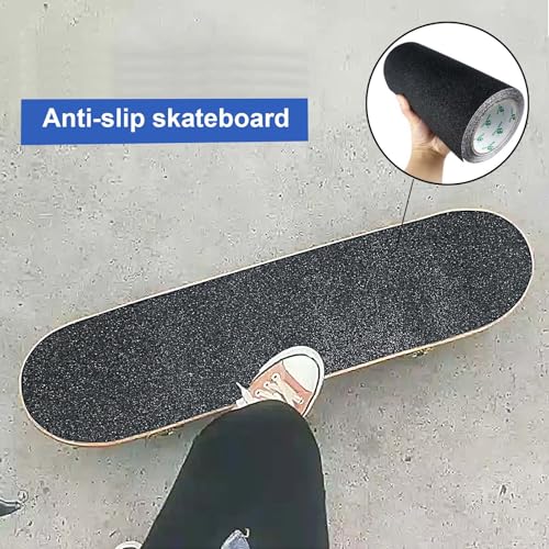 BOMEI PACK Grip Tape 15.7Inch x 16.5Ft - Black Heavy Duty Anti Slip Tape for Stairs Outdoor/Indoor Waterproof Safety Non Skid Roll for Stair Steps Traction Tread Grips Adhesive Non Slip Strips - size: 400mm