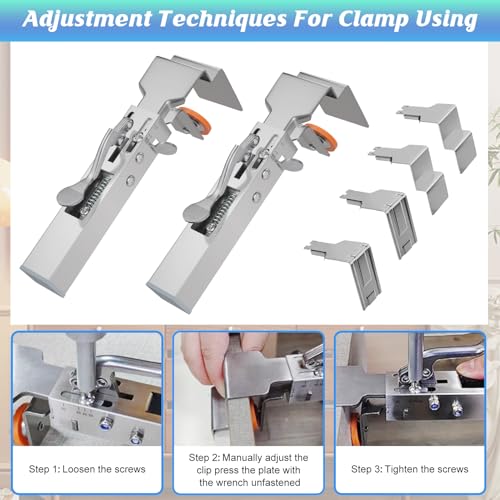 2 Pack Drawer Front Installation Clamps, Quick-Install Drawer Fixing Clamp