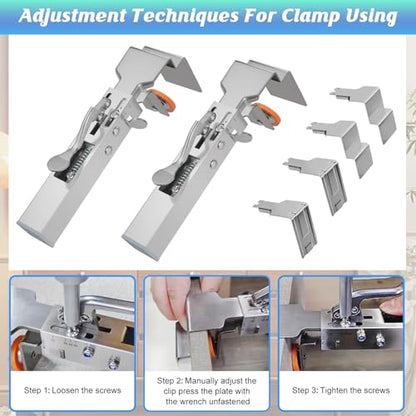 2 Pack Drawer Front Installation Clamps, Quick-Install Drawer Fixing Clamp