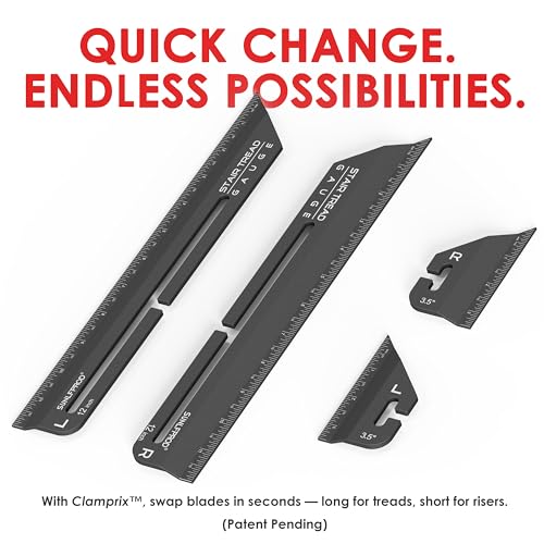 Stair Tread Template Tool - Stair Template Tool Stair Tread Jig Tool - color: Red-Gray