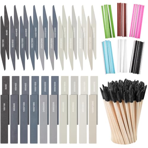 Maxdot 120 Pcs Sanding Sticks, Polishing and Twigs Set, Double Angle Shape - style: Double Angle Shape