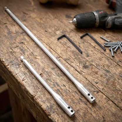 1/4 Inch Drill Bit Extension Set, 6 & 12 Inch Drill Extensions, 2 Hex Keys