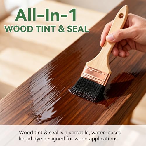 Advanced Red Wood Stain & Sealer 1Gallon/128oz, Non-Toxic Waterproof Wood Finish, Flexible Crack & Weather Resistant Wood Treatment to Highlight Natural Wood - color: Red Wood, size: 1Gallon/128oz