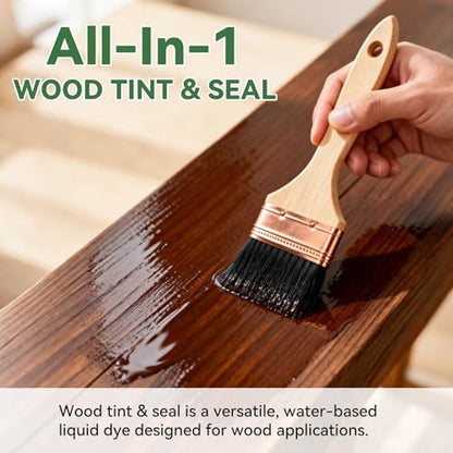 Advanced Red Wood Stain & Sealer 1Gallon/128oz, Non-Toxic Waterproof Wood Finish, Flexible Crack & Weather Resistant Wood Treatment to Highlight Natural Wood - color: Red Wood, size: 1Gallon/128oz
