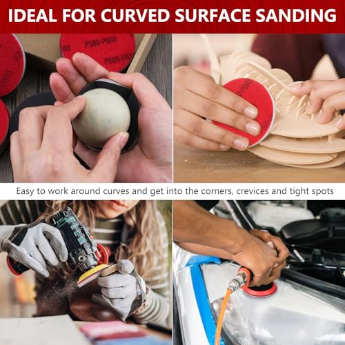 Shinboc 20 PCS 3 Inch Sanding Sponge Assortment, Hook and Loop Sanding Disc - style: Mix Grit