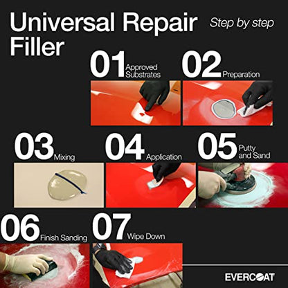 Evercoat Universal Repair Filler - Durable Drywall, Metal, Wood, and Plaster Repair - 32 Fl Oz